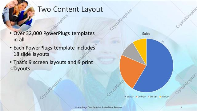 Two Content presentation slide layout