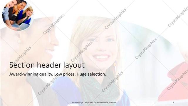 Section Header presentation slide layout