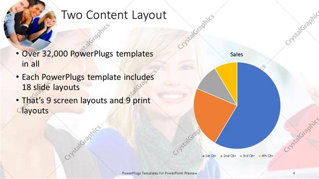 Two Content presentation slide layout