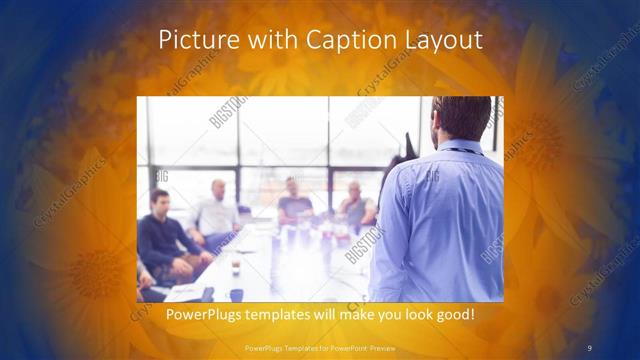 Picture with Caption presentation slide layout