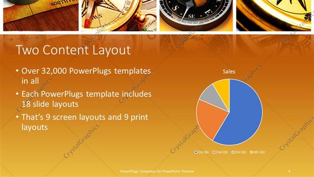 Two Content presentation slide layout