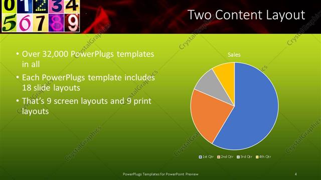 Two Content presentation slide layout