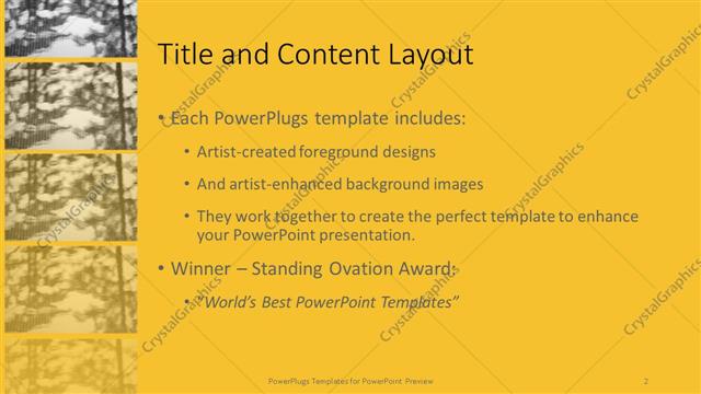 Title and Content presentation slide layout