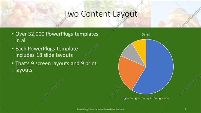 Two Content presentation slide layout