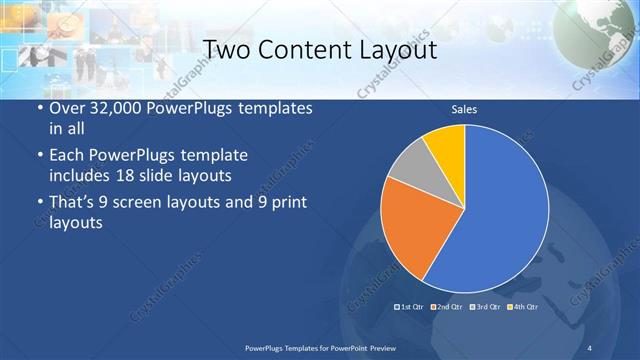 Two Content presentation slide layout