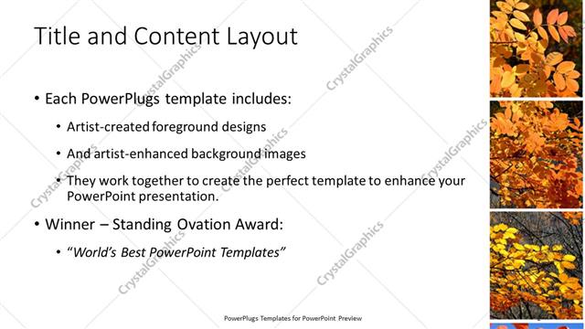 Title and Content presentation slide layout