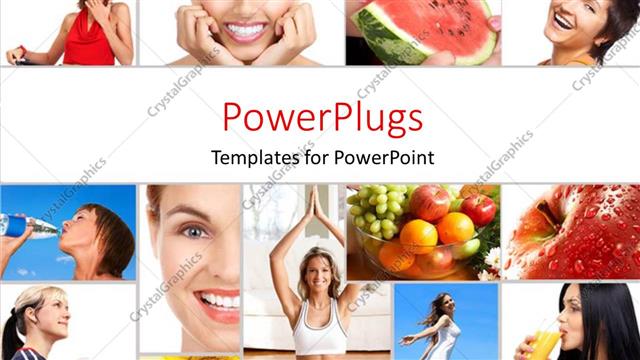  Presentation with exercises - Lots of tiles with ladies performing different exercises