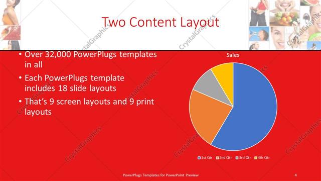Two Content presentation slide layout