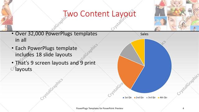 Two Content presentation slide layout