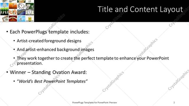 Title and Content presentation slide layout