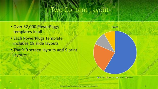 Two Content presentation slide layout