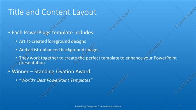 Title and Content presentation slide layout
