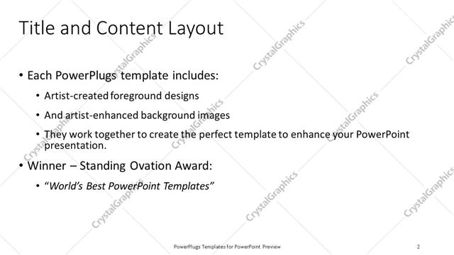 Title and Content presentation slide layout