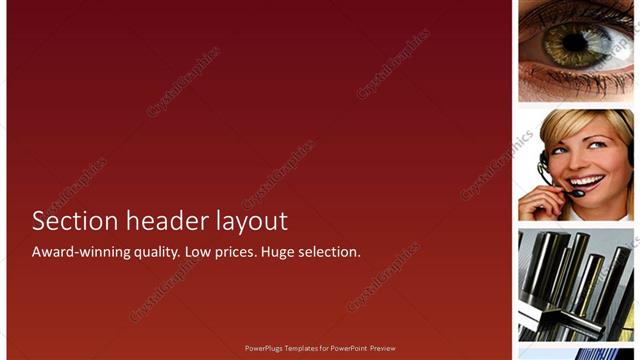 Section Header presentation slide layout