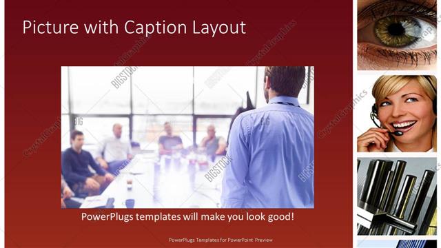Picture with Caption presentation slide layout