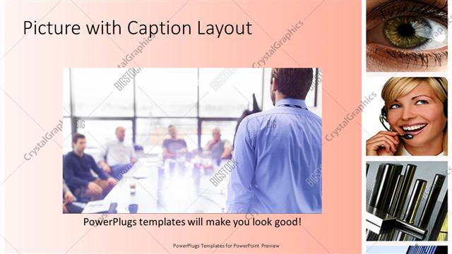 Picture with Caption presentation slide layout