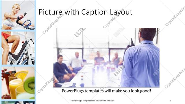 Picture with Caption presentation slide layout