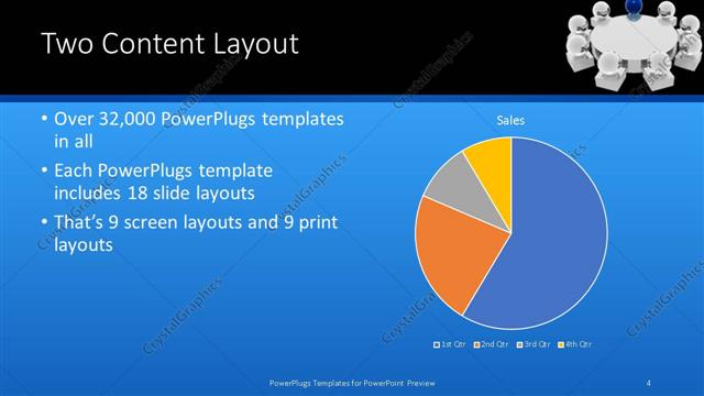 Two Content presentation slide layout