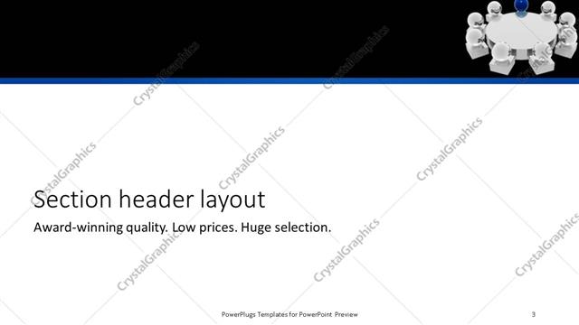 Section Header presentation slide layout