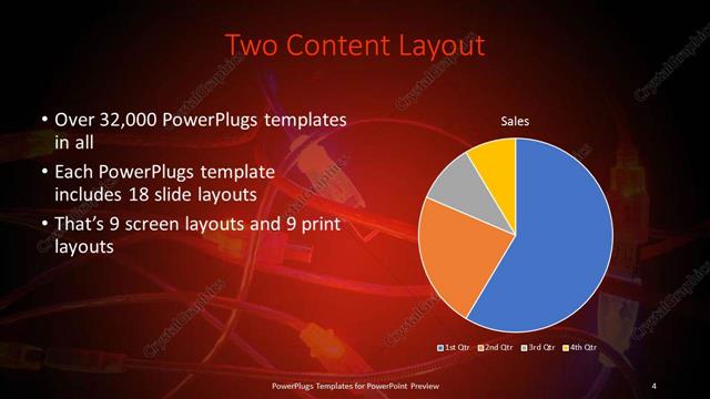 Two Content presentation slide layout