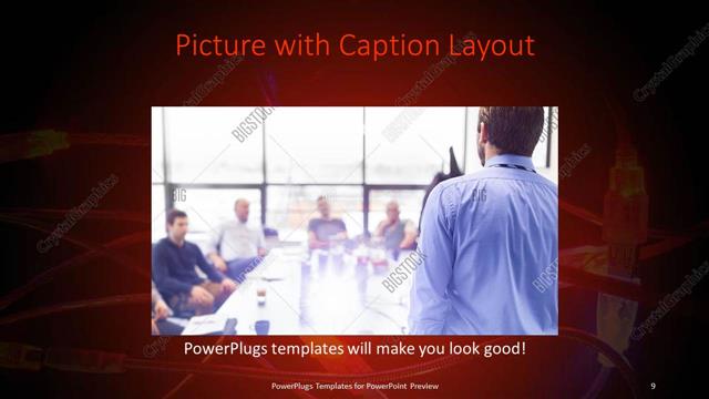 Picture with Caption presentation slide layout