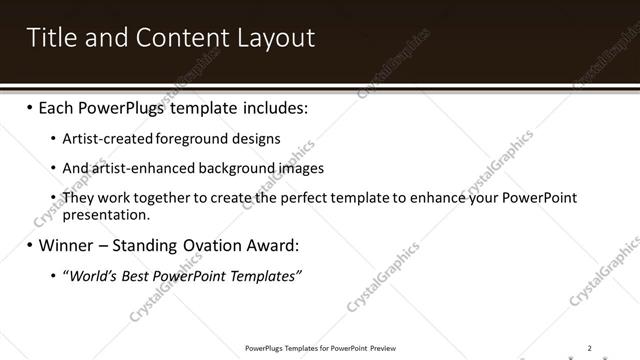 Title and Content presentation slide layout