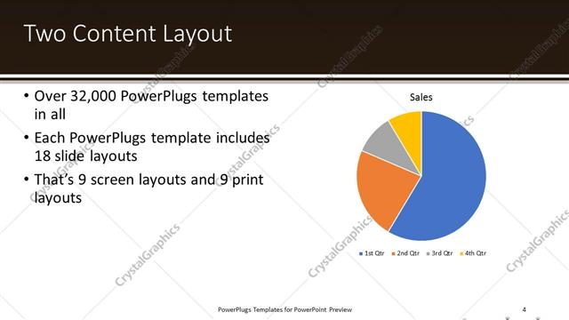 Two Content presentation slide layout