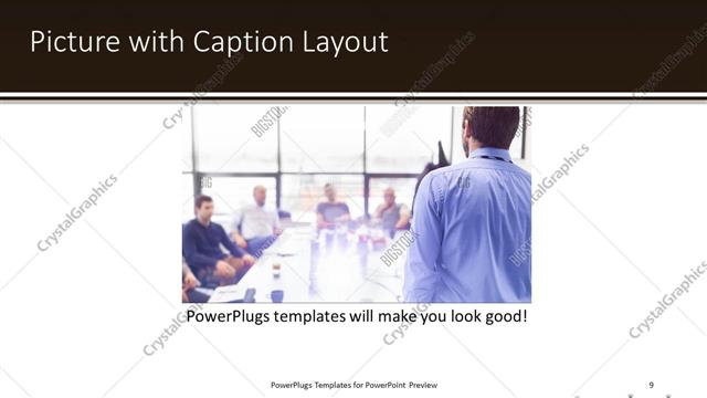Picture with Caption presentation slide layout