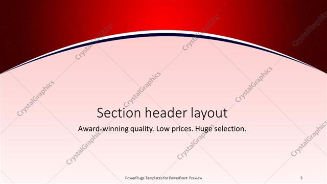 Section Header presentation slide layout