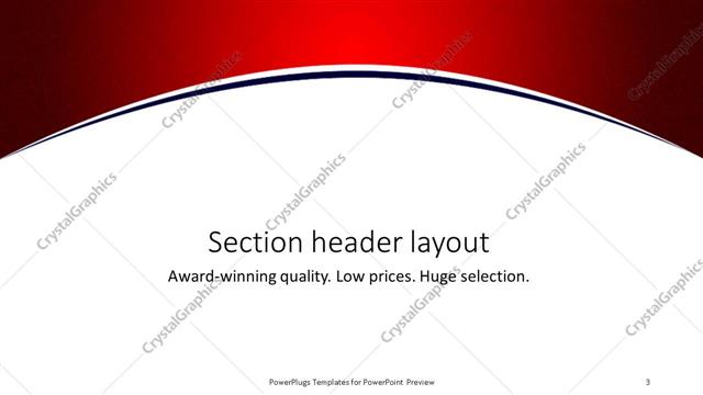 Section Header presentation slide layout