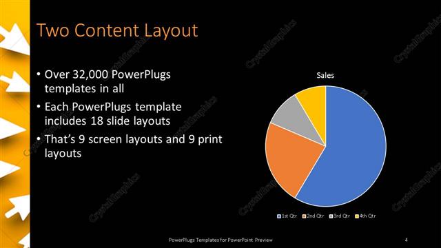 Two Content presentation slide layout