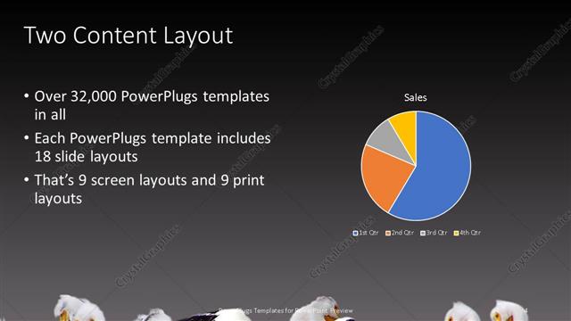 Two Content presentation slide layout