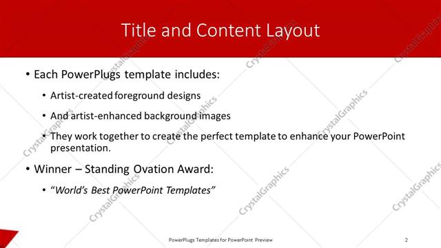 Title and Content presentation slide layout