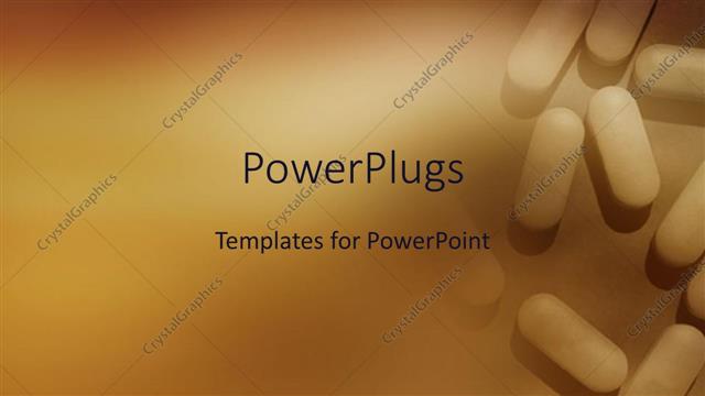  Presentation with medical pills - Lots of white colored pills on the floor on brown background