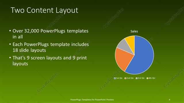 Two Content presentation slide layout
