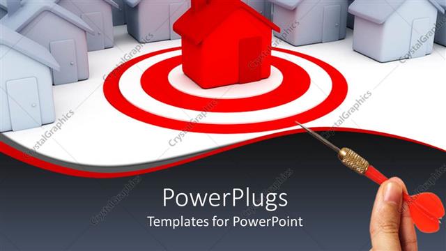  Presentation with white house - Lots of white houses with a red one as target