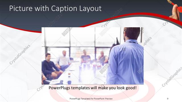 Picture with Caption presentation slide layout