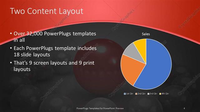 Two Content presentation slide layout