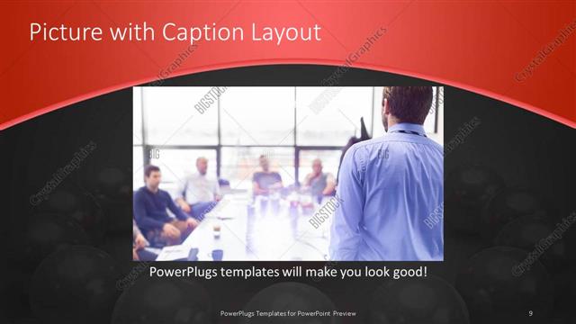Picture with Caption presentation slide layout