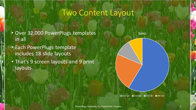 Two Content presentation slide layout