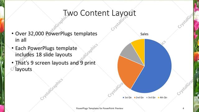 Two Content presentation slide layout