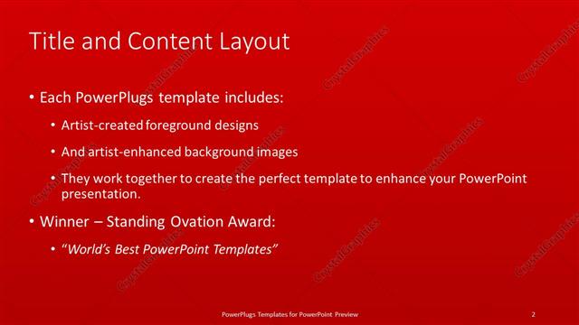 Title and Content presentation slide layout