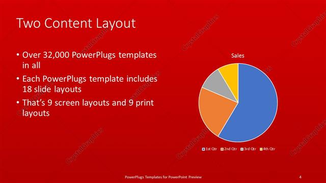 Two Content presentation slide layout
