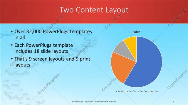 Two Content presentation slide layout