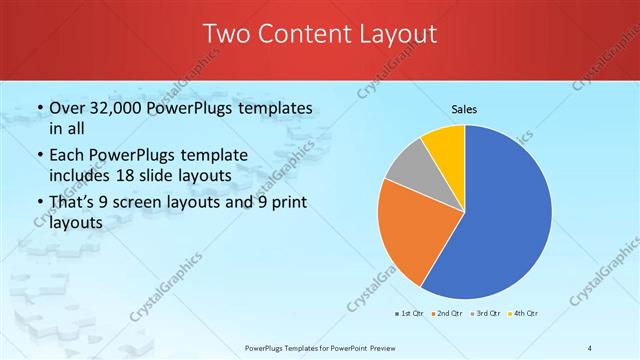 Two Content presentation slide layout