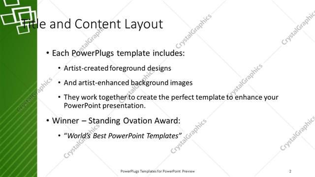 Title and Content presentation slide layout