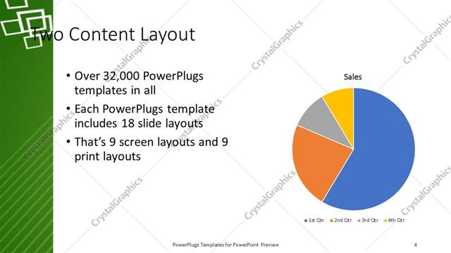 Two Content presentation slide layout