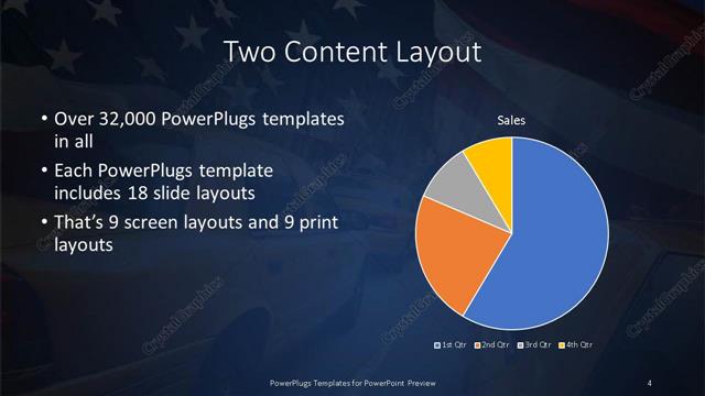 Two Content presentation slide layout