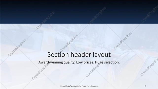 Section Header presentation slide layout