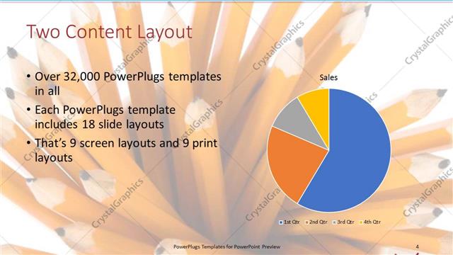 Two Content presentation slide layout